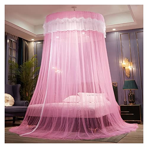 TGDGFKIAS Betten mit Moskitonetzen, Decken-Moskitonetz, Baldachin for Betten, Hängematten, Kinderbetten, Mehrfarbig, mehrere Größen(Roze,1.8m Bed) von TGDGFKIAS