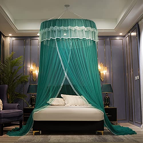 TGDGFKIAS Betten mit Moskitonetzen, Kuppel Moskitonetz Bett Zelt for Einzel Doppelbett mit hängenden Haken Reisetasche Multicolor(Green) von TGDGFKIAS