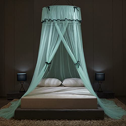 TGDGFKIAS Betten mit Moskitonetzen, Moskitonetz-Betthimmel-Netzzelt for Doppel- und Einzelbett, Mehrfarbig, mehrere Größen(Green,1.2M) von TGDGFKIAS
