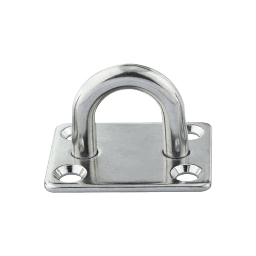 TGDGFKIAS Edelstahl an der Decke, 4/1Pcs Edelstahl 316 Platz Pad Auge Platte Schleife Haken Wand Montiert Boot Yacht Zubehör 5/6/8m(8MM 1PC) von TGDGFKIAS