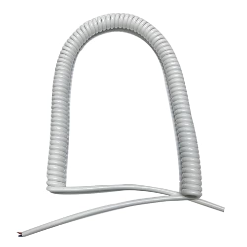 TGDGFKIAS Federspirale Kabel dehnen, 2-adriges 0,75 mm² Kupfer-Spiral-Stromkabel, Federkabel, mehrere Größen(Undraw 2.5 Meter) von TGDGFKIAS