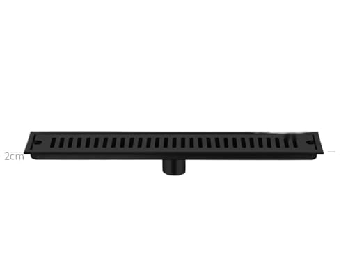 TGDGFKIAS Gartensysteme, 20-100cm Edelstahl Anti-Geruch Badezimmer Entwässerung for Kithchen for Ablauf Trichter(Black Mid,10x80cm) von TGDGFKIAS