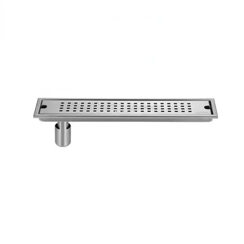 TGDGFKIAS Gartensysteme, 20-100cm Entwässerung Anti-Geruch Duschrinnen Abfallfilter Drain Haar Catcher Square Sieb for Abflusstrichter(Side Silver,30x6.8cm) von TGDGFKIAS