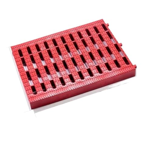 TGDGFKIAS Gartensysteme, Spleißbares Abwasserkanalisationsgitter aus ABS-Harz, rutschfeste Schachtabdeckungsplatten, geeignet for Abflusstrichter(Red 250x200x25mm,2PCS) von TGDGFKIAS