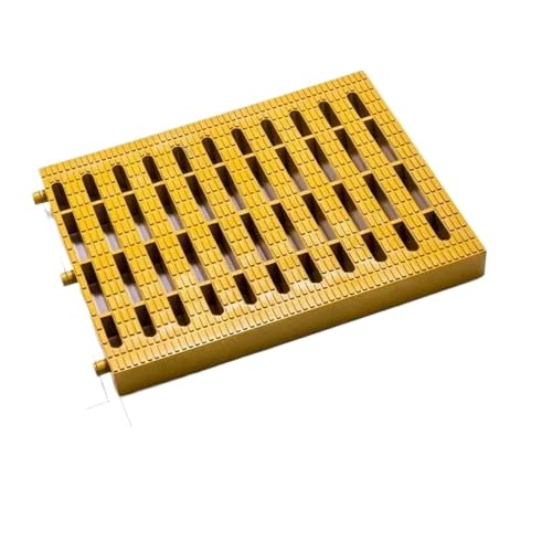 TGDGFKIAS Gartensysteme, Spleißbares Abwasserkanalisationsgitter aus ABS-Harz, rutschfeste Schachtabdeckungsplatten, geeignet for Abflusstrichter(Yellow 250x200x25mm,6PCS) von TGDGFKIAS