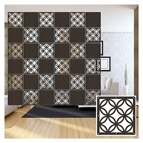 TGDGFKIAS Hängender Raumteiler, Hängende Holz-Kunststoff-Raumteilerplatten 29x29cm 5mm Schwarz(Black-a,10pcs) von TGDGFKIAS
