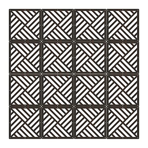 TGDGFKIAS Hängender Raumteiler, Hängende Raumteilerpaneele aus Holz und Kunststoff, 29 x 29 cm, Schwarz, mehrere Packungsgrößen(40pcs) von TGDGFKIAS