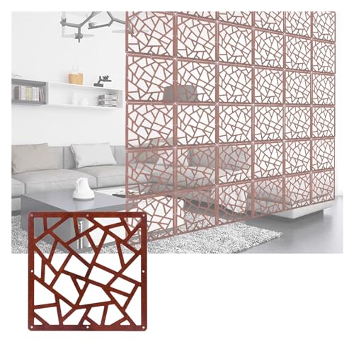 TGDGFKIAS Hängender Raumteiler, Hängende Raumteilerpaneele aus Holz und Kunststoff, Braun, mehrere Größen(1pcs-29x29cm) von TGDGFKIAS