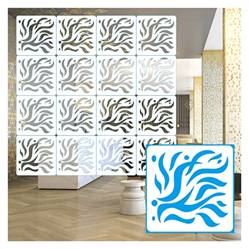 TGDGFKIAS Hängender Raumteiler, Hängepaneele aus Holz und Kunststoff, weiß, 29 x 29 cm oder 39 x 39 cm, Packung mit 3 bis 50 Stück(White-29x29cm,8pcs) von TGDGFKIAS