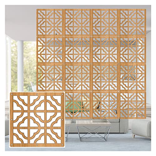 TGDGFKIAS Hängender Raumteiler, Hölzerner hängender Plastikschirm täfelt Raumteiler-Durchbrochene Mehrfarbenmehrfachgrößen(Natural,1pcs) von TGDGFKIAS
