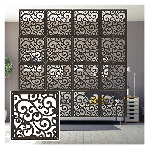 TGDGFKIAS Hängender Raumteiler, Raumteiler aus Holz und Kunststoff for Aufhängen, 29 x 29 cm, Mehrfarbig, mehrere Mengen(Black,40pcs) von TGDGFKIAS