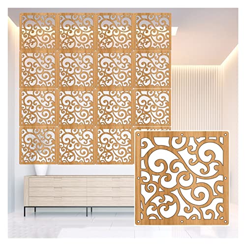 TGDGFKIAS Hängender Raumteiler, Raumteiler aus Holz und Kunststoff for Aufhängen, 29 x 29 cm, Mehrfarbig, mehrere Mengen(Natural,1pcs) von TGDGFKIAS