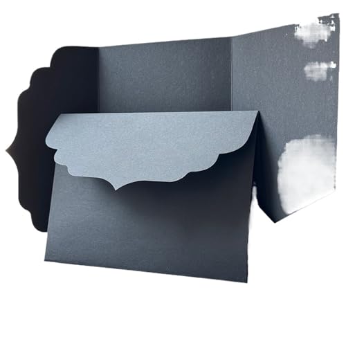 TGDGFKIAS Hochzeits-Einladungen, Blanko-Hochzeitseinladungen for Selbermachen mit Umschlägen, Pocketfold, mehrfarbig, 40 Stück(Grijs) von TGDGFKIAS