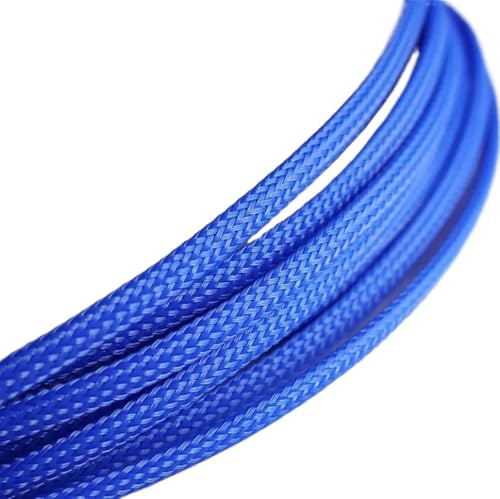 TGDGFKIAS Kabelverwaltungshülle, Geflochtene erweiterbare Kabelhülsen, Flache Schlangenhaut, Mehrfarbig, mehrere Größen for Kabel(Blu,16MM-10 Meters) von TGDGFKIAS