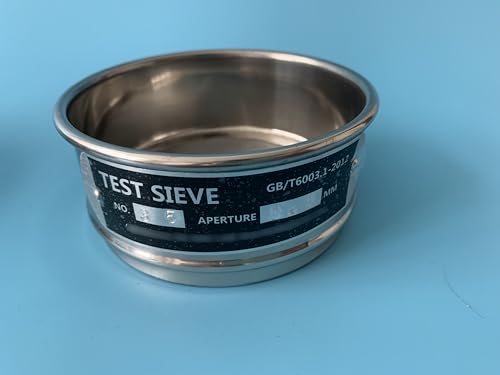 TGDGFKIAS Labor-Screening, SS10 Doppelschicht-Testsieb aus Edelstahl 304, 4 Zoll Durchmesser, mehrere Maschenweiten(#30/600 μm) von TGDGFKIAS