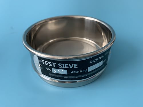 TGDGFKIAS Labor-Screening, SS10 Doppelschicht-Testsieb aus Edelstahl 304, 4 Zoll Durchmesser, mehrere Maschenweiten(#325/45μm) von TGDGFKIAS