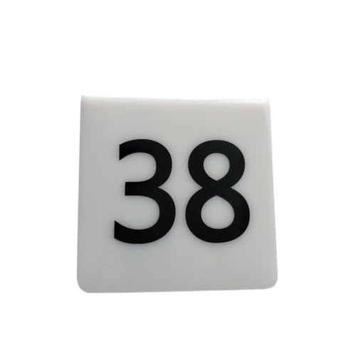 TGDGFKIAS Restaurant Nummer, Dreieckige Tischnummern aus Acryl, doppelseitig, V-förmig, 8 x 8 x 7 cm, Packung mit mehreren Sets(1 to 80) von TGDGFKIAS
