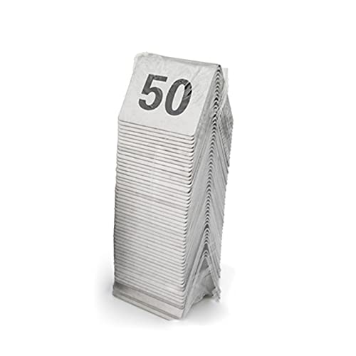 TGDGFKIAS Restaurant Nummer, Tischnummern aus Edelstahl, 5 x 5 x 4,5 cm, Packung mit mehreren Mengen(25 to 50) von TGDGFKIAS