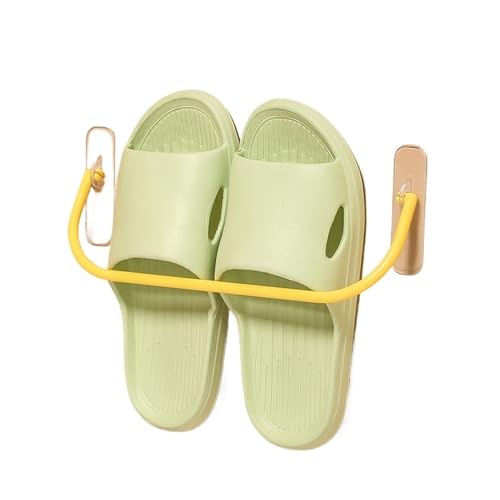 TGDGFKIAS Wand-Schuhregal, 4 Pcs Mehrzweck Faltbare Hausschuhe Ablauf Lagerung Rack Handtuch Regal for Schuhe(Giallo) von TGDGFKIAS