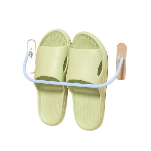 TGDGFKIAS Wand-Schuhregal, 4 Pcs Mehrzweck Faltbare Hausschuhe Ablauf Lagerung Rack Handtuch Regal for Schuhe(Sky Blue) von TGDGFKIAS