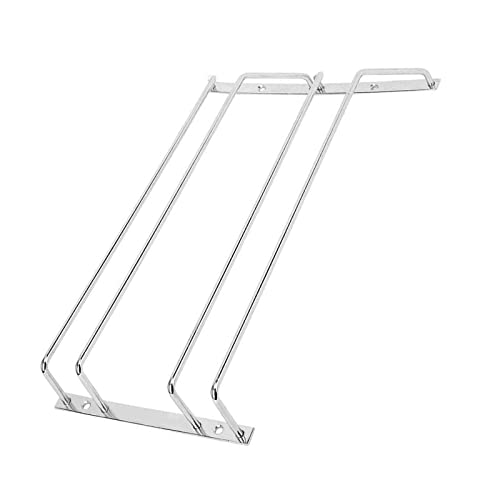 TGDGFKIAS Wandgetränke aufgehängt, 1 2 3 Reihen Weinglashalter zur Wandmontage unter dem Regal, mehrere Größen(2row,40cm-15.7inch) von TGDGFKIAS