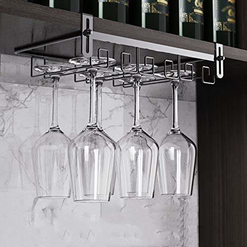 TGDGFKIAS Wandgetränke aufgehängt, Weinglasregal for unter den Schrank, ohne Bohren, mehrfarbig, mehrere Größen(Black,3 Row) von TGDGFKIAS