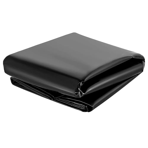 Teichfolie, HDPE-Teichfolie, schwarz, mehrere Größen, 0,12 mm/5 mm, for Wassergärten, Bäche, Brunnen(5mx12m(16.4ftx39.3ft)) von TGDGFKIAS