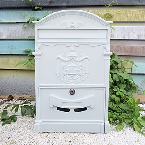 Wandpostfach, Verschließbarer, an der Wand befestigter Briefkasten aus Aluminiumguss, 26 x 9 x 41 cm(J) von TGDGFKIAS