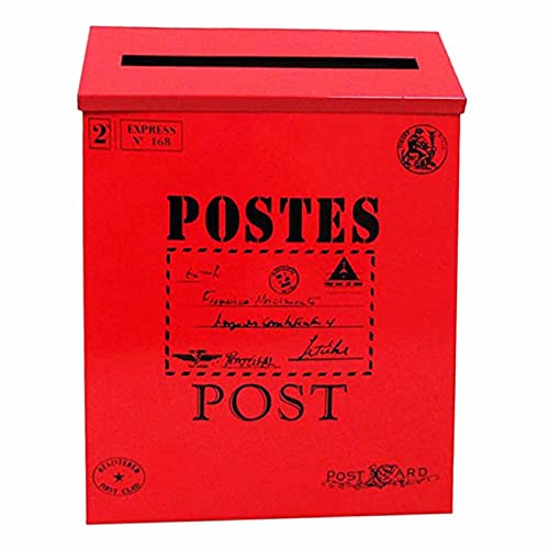 Wandpostfach, Wandbriefkasten for den Außenbereich, Schwarz, 23 x 6 x 30 cm(Rosso) von TGDGFKIAS