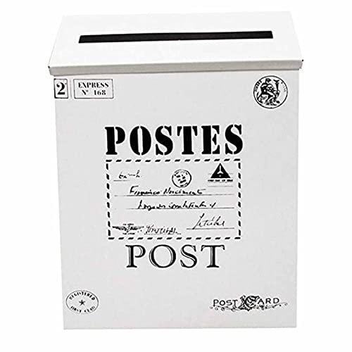 Wandpostfach, Wandbriefkasten for den Außenbereich, Schwarz, 23 x 6 x 30 cm(White) von TGDGFKIAS