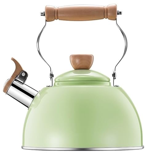 Wasser auf dem Dach, Teekessel aus Edelstahl for den Herd, hochwertige Teekanne for Kaffee, Milch usw., for Gas geeignet/Milch(Milk Green) von TGDGFKIAS