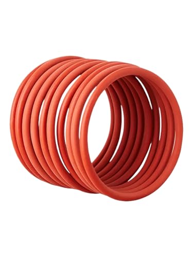 o-förmige Ringe, 5 Stück rote O-Ringe aus VMQ-Gummi, Dichtungsringe, mehrere Größen, Innendurchmesser x Außendurchmesser x Drahtdurchmesser(195mm x 205.6mm x 5.3mm) von TGDGFKIAS
