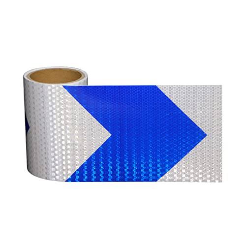 reflektierende Warnbänder, Reflektierendes Klebeband, selbstklebend, Warnung, 3 Meter x 15 cm, mehrfarbig(Blue White) von TGDGFKIAS