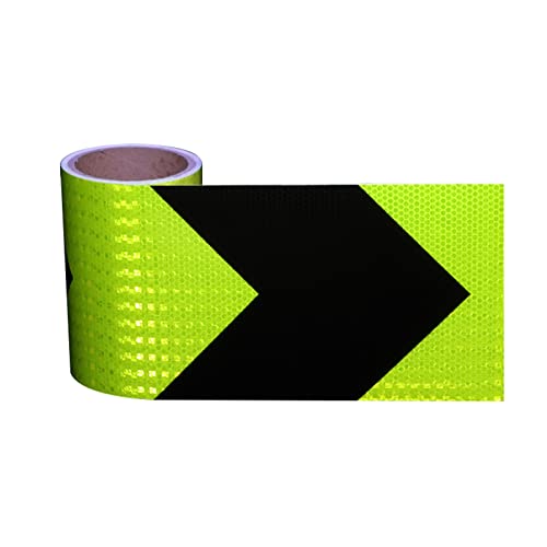 reflektierende Warnbänder, Reflektierendes Klebeband, selbstklebend, Warnung, 3 Meter x 15 cm, mehrfarbig(Green Black) von TGDGFKIAS