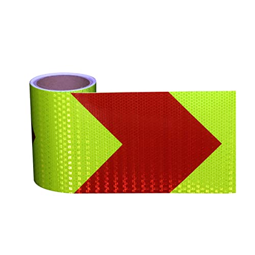 reflektierende Warnbänder, Reflektierendes Klebeband, selbstklebend, Warnung, 3 Meter x 15 cm, mehrfarbig(Green Red) von TGDGFKIAS