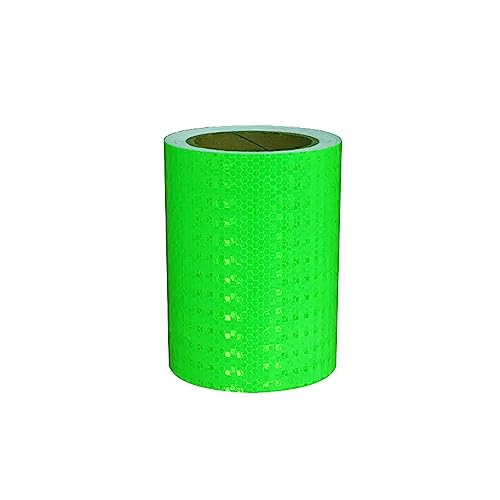 reflektierende Warnbänder, Reflektierendes Klebeband mit Klebstoff und Warnung 15 cm x 10 Meter Mehrfarbig(Green) von TGDGFKIAS
