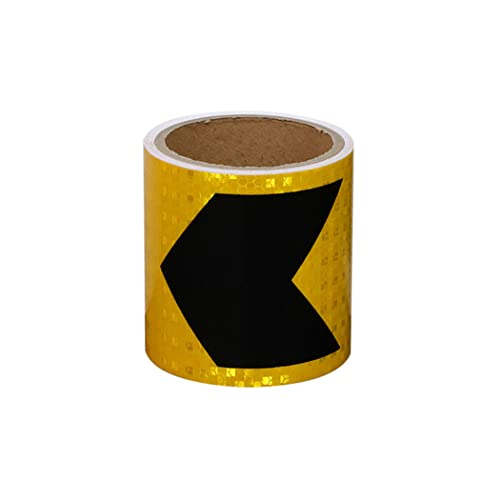 reflektierende Warnbänder, Reflektorband Selbstklebend Warnmarkierung 2,7m x 10cm Mehrfarbig 1 Rolle(Yellow+black a) von TGDGFKIAS