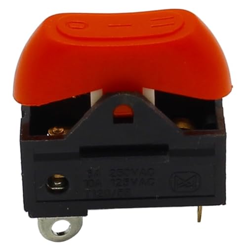 wasserdichte Armschalter, 3 Position ON-OFF Micro Wippschalter for Haartrockner und Boot Modell RK2 Multicolor(Rosso) von TGDGFKIAS