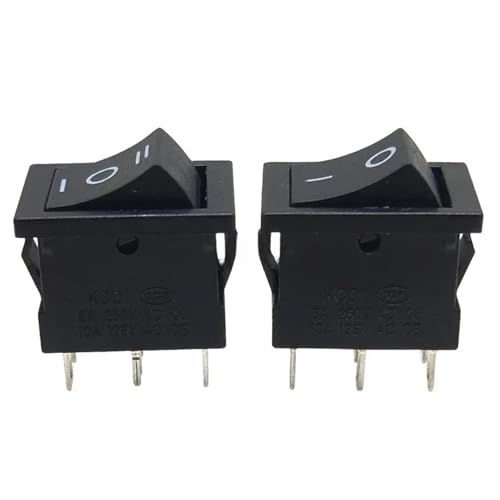wasserdichte Armschalter, Wippschalter 6-polig EIN-AUS KCD1-101 6A 250V 10A 125V 21x15mm Legierung(6Pin ON-OFF-ON) von TGDGFKIAS