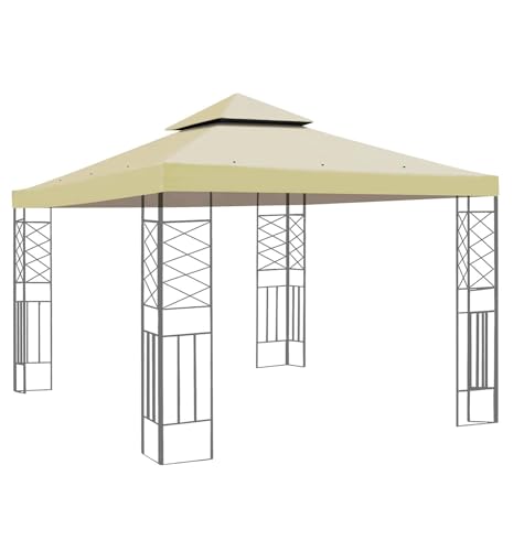 Ersatz-Baldachin-Abdeckung für zweistöckige Pavillons, 3 x 3 m, Beige von TGEHAP