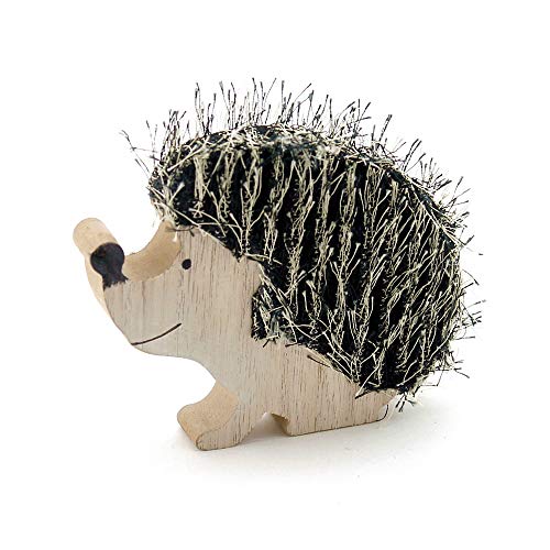 Igel aus Holz mit Stoff 12cmx10cm d 1,9cm, Natur, Dekofigur !!! von TGG