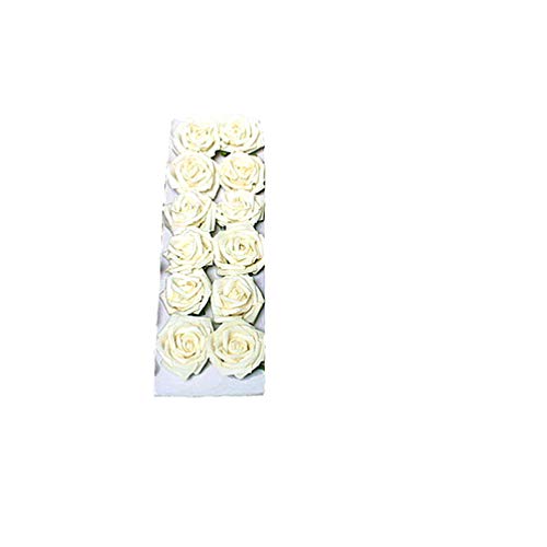 TGG Rosenblüten, Köpfe, Foam- Schaum- Rosen, 5cm/ 12 St. !!! (01 vanille) von TGG