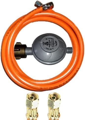 TGO Gasgeräte GmbH: 50mbar Druckregler + Propan-Gasschlauch mit 1/4" links X 1/4" links Überwurfmutter (50mbar + 80 cm PVC Gasschlauch) von TGO Gasgeräte GmbH