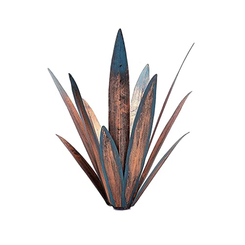 TGRTY Agave-Pflanze, Metall-Agave-Pflanze, Metallkunst, 9 Blätter, rustikale Tequila-Skulptur, Rasen-Heimdekoration, rustikale Tequila-Skulptur von TGRTY