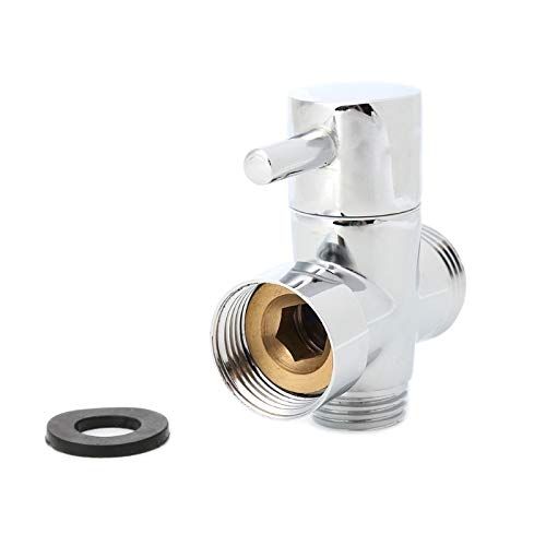 TGRTY Duscharm Umstellventil 3/4 Zoll Messing Duscharm Umstellventil Badezimmer Universal Duschsystem Chrom 2 Wege Duschsystem Ersatzteil von TGRTY