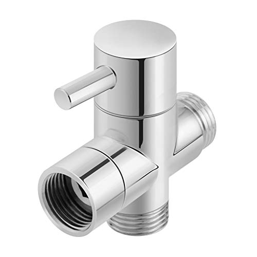 TGRTY Duscharm-Umstellventil Aus Messing verchromt 1/2 „7/8“ T-Adapter 3-Wege-Ventil for Badezimmer Duschkopf Umsteller Bad Toilette Bidet Sprayer Duschsystem Ersatzteil (Color : 7 8 x 1 2 x 7 8 2PC) von TGRTY