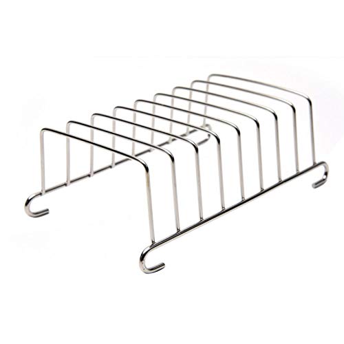 1 x / 2 x Toastbrot-Halter, Luftfritteusen-Edelstahl-Kochregal, Brotregal, Set für Küche, rechteckig, Luftfritteusen-Zubehör-Organizer (Größe: 2 Stück) von TGUS