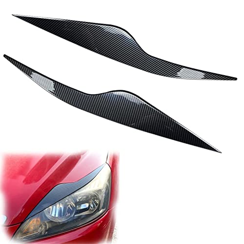 Scheinwerferblende 2 STÜCKE Augenlid Für Ford Für Focus 2 Für MK2 Für MK2.5 2008-2011 2009 2010 Frontscheinwerfer Augenbrauen Trim Scheinwerfer Dekorative Abdeckung Aufkleber(Carbon Fiber Look) von TGVSELPJ