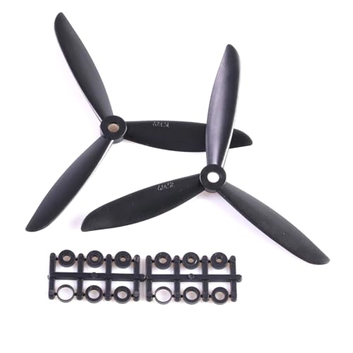 TH1000XUE 2 Stück Prop Schwarz 3-Propeller Props CW CCW, for Quadcopter 5030 5045 6030 6045 6x4.5(2Pcs 6045 3-Blade) von TH1000XUE