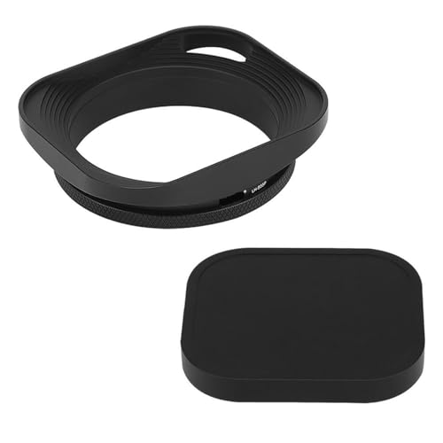 TH1000XUE 55 mm quadratische Gegenlichtblende for Einschrauben aus Metall, aushöhlen + Kappe, for Leica-Messsucherkamera mit 55 mm E55-Filtergewindeobjektiv von TH1000XUE